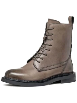 Leren boots "Serilda" grijs