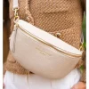 Leren borstbuidel "Kimi" crème - (B)28 x (H)15 x (D)5 cm
