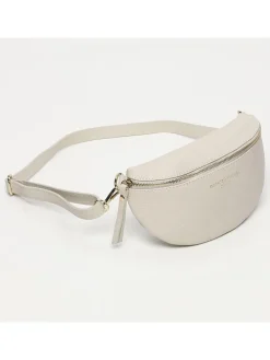 Leren borstbuidel "Kimi" crème - (B)28 x (H)15 x (D)5 cm