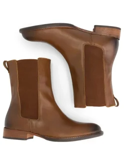 Leren chelseaboots "Ambrozia" cognackleurig