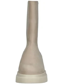Leren chelseaboots beige