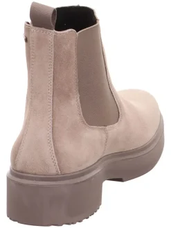 Leren chelseaboots beige