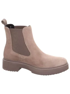 Leren chelseaboots beige