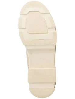 Leren chelseaboots beige