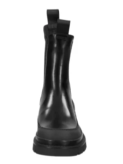 Leren chelseaboots beige/zwart