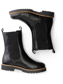 Leren chelseaboots "Forsand" zwart