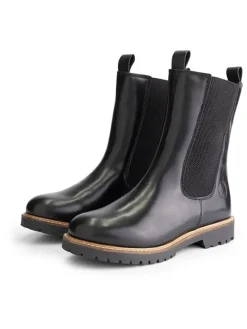 Leren chelseaboots "Forsand" zwart