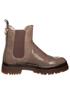Leren chelseaboots lichtbruin
