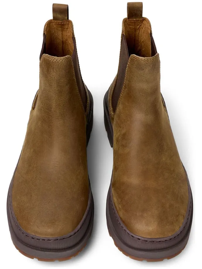 Leren chelseaboots lichtbruin