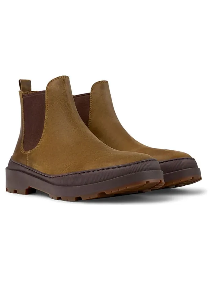 Leren chelseaboots lichtbruin