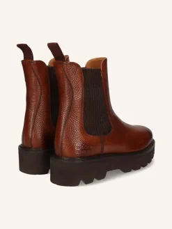 Leren chelseaboots lichtbruin
