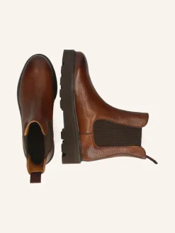 Leren chelseaboots lichtbruin