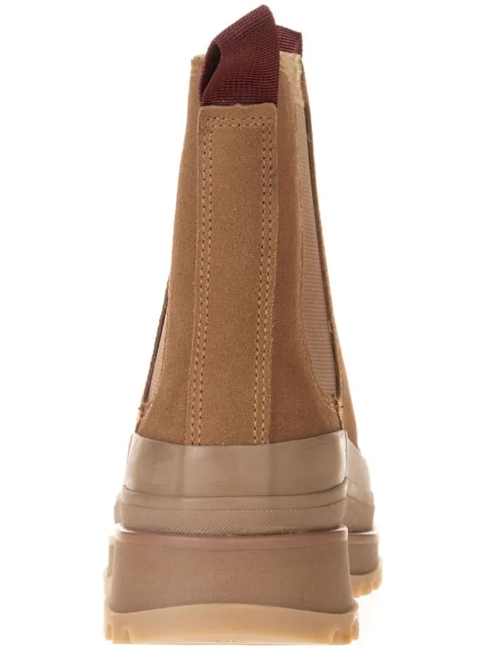 Leren chelseaboots lichtbruin