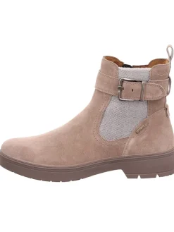 Leren chelseaboots "Mystic-Giotto" beige