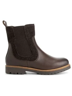 Leren chelseaboots "Okstindal" bruin