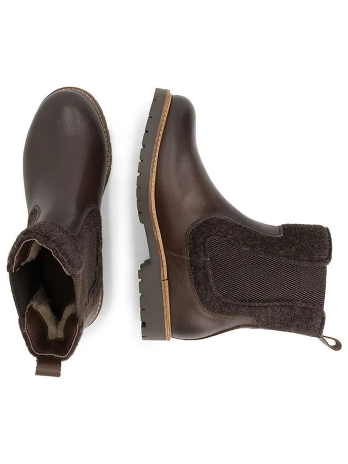 Leren chelseaboots "Okstindal" bruin