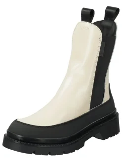 Leren chelseaboots "Prepnovo" crème/zwart