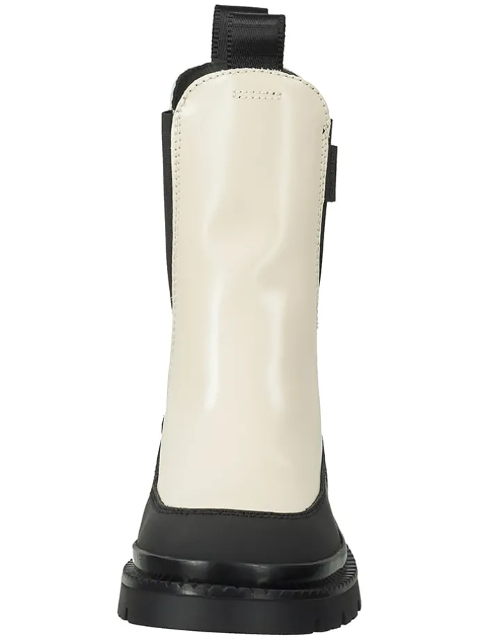 Leren chelseaboots "Prepnovo" crème/zwart