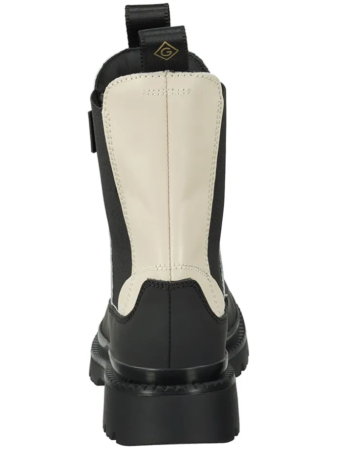 Leren chelseaboots "Prepnovo" crème/zwart