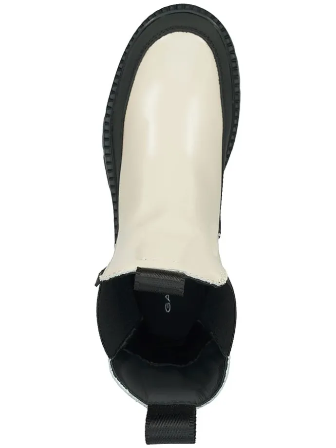 Leren chelseaboots "Prepnovo" crème/zwart