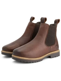 Leren chelseaboots "Romstad" bruin