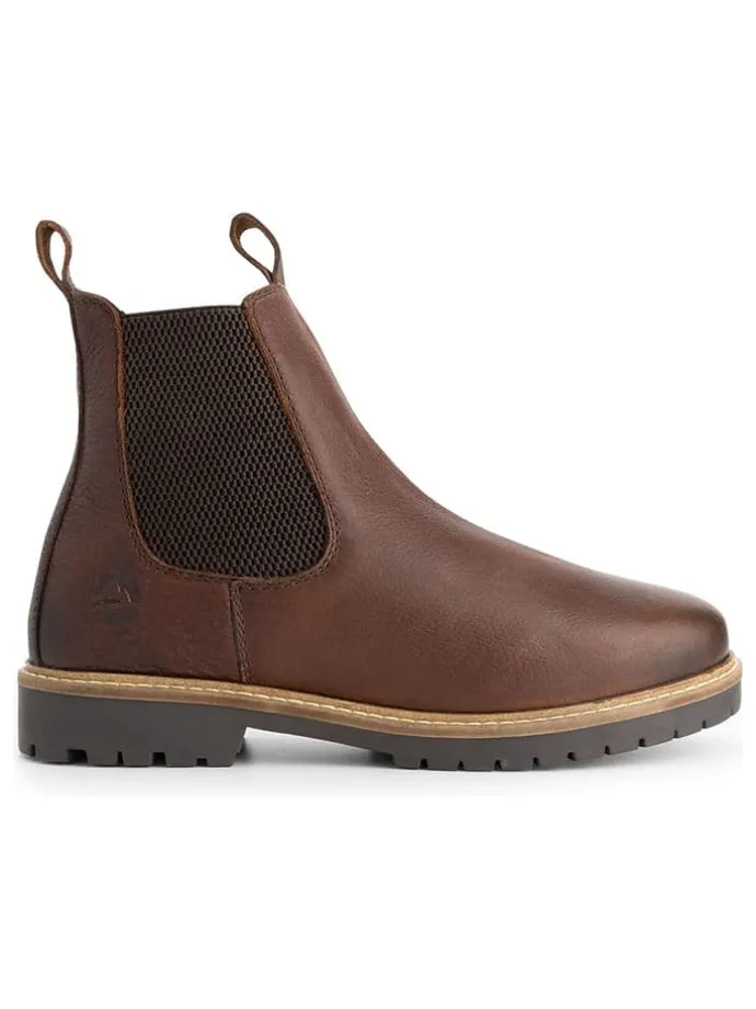 Leren chelseaboots "Romstad" bruin