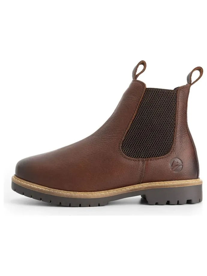 Leren chelseaboots "Romstad" bruin