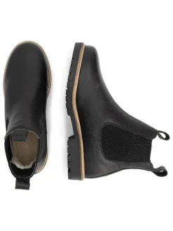 Leren chelseaboots "Romstad" zwart