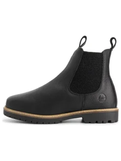 Leren chelseaboots "Romstad" zwart