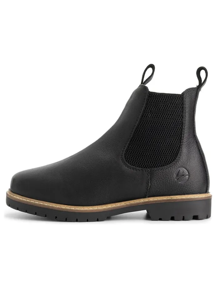 Leren chelseaboots "Romstad" zwart