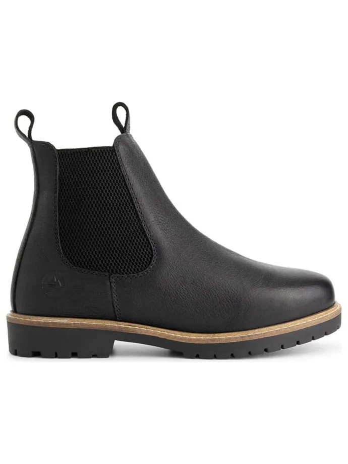 Leren chelseaboots "Romstad" zwart