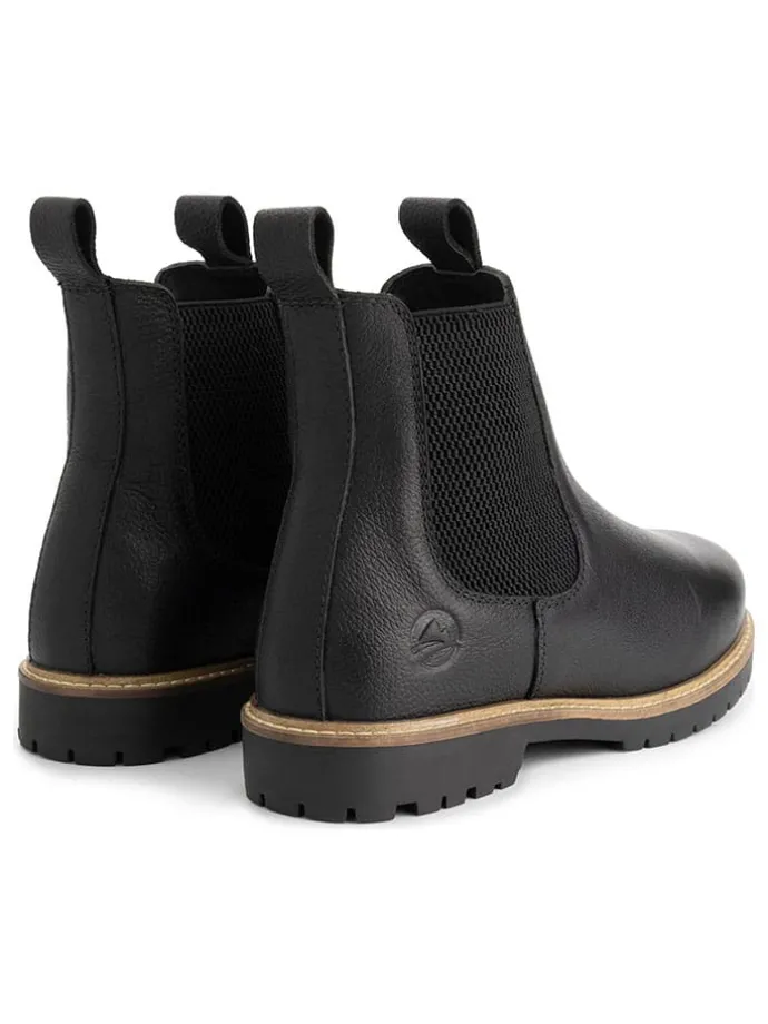Leren chelseaboots "Romstad" zwart