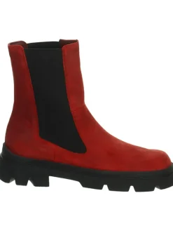 Leren chelseaboots rood