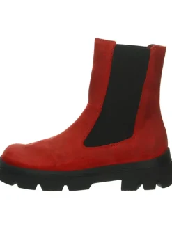 Leren chelseaboots rood