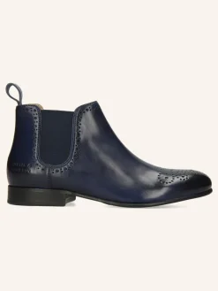Leren chelseaboots "Sally 16" donkerblauw