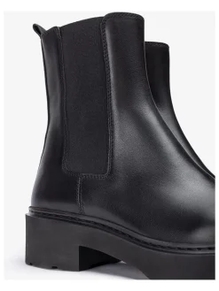 Leren chelseaboots zwart