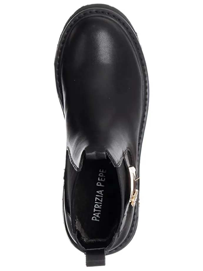 Leren chelseaboots zwart