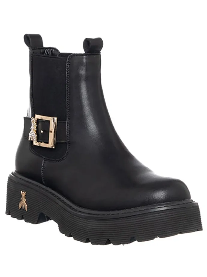 Leren chelseaboots zwart