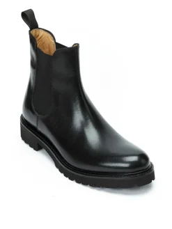 Leren chelseaboots zwart