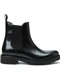 Leren chelseaboots zwart