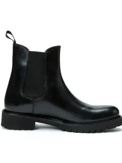Leren chelseaboots zwart