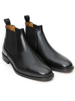 Leren chelseaboots zwart