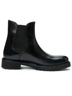 Leren chelseaboots zwart