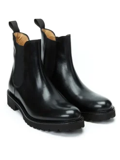 Leren chelseaboots zwart