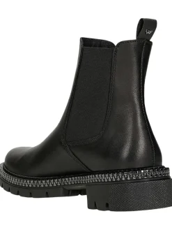 Leren chelseaboots zwart