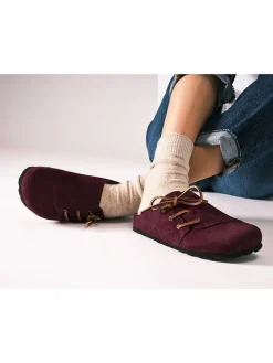 Leren clogs bordeaux