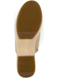 Leren clogs crème