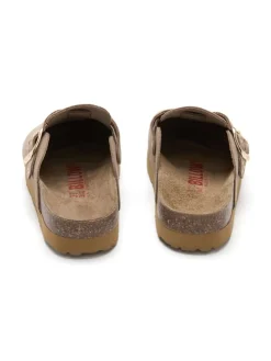 Leren clogs lichtbruin