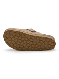 Leren clogs lichtbruin