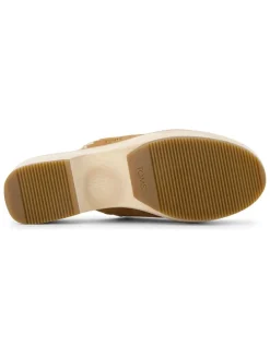 Leren clogs lichtbruin